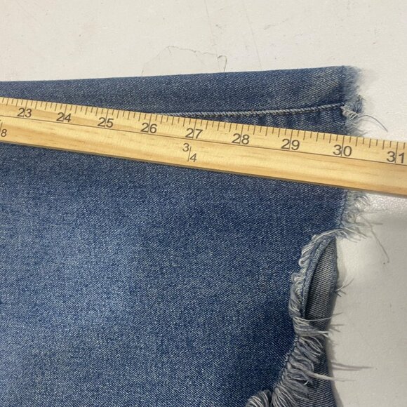 Sofia Aura High Rise Skinny Kick Boot Jeans Womens Size 10 Medium Wash Frayed He - Picture 13 of 15